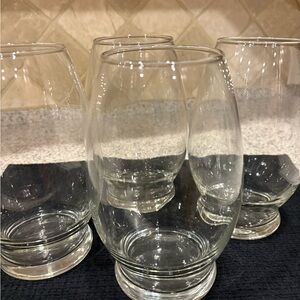Valentines/Weddings/Xmas Clear Mario Glass Flower Vases. Set Of 4
